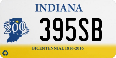 IN license plate 395SB