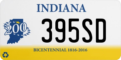 IN license plate 395SD