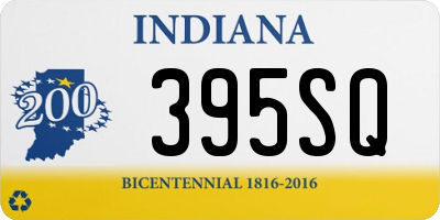 IN license plate 395SQ