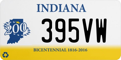 IN license plate 395VW