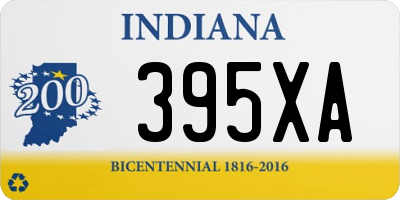 IN license plate 395XA