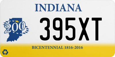 IN license plate 395XT