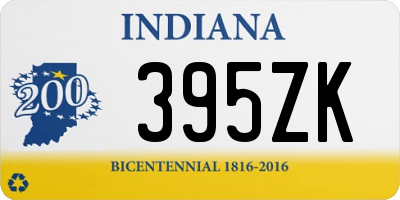 IN license plate 395ZK