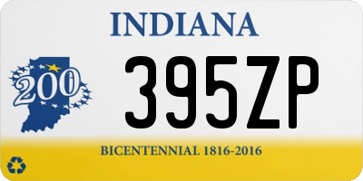 IN license plate 395ZP