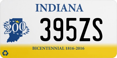 IN license plate 395ZS