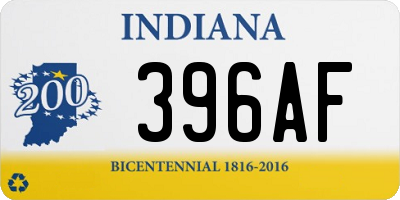 IN license plate 396AF