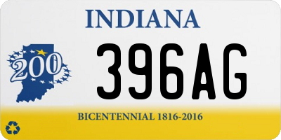IN license plate 396AG