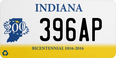 IN license plate 396AP