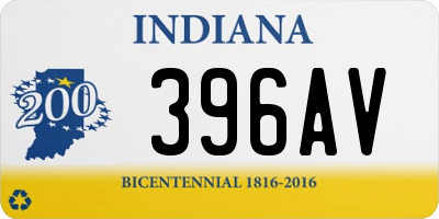 IN license plate 396AV