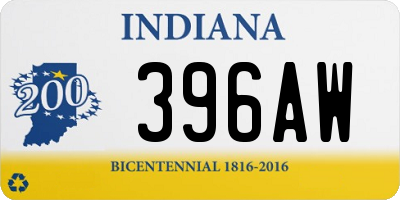 IN license plate 396AW