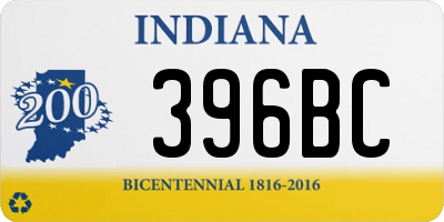 IN license plate 396BC