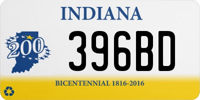 IN license plate 396BD