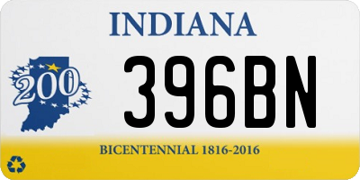 IN license plate 396BN