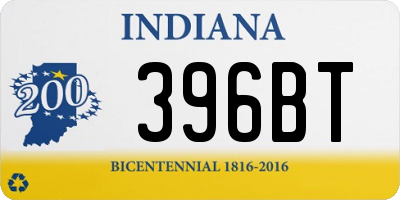 IN license plate 396BT