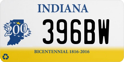 IN license plate 396BW