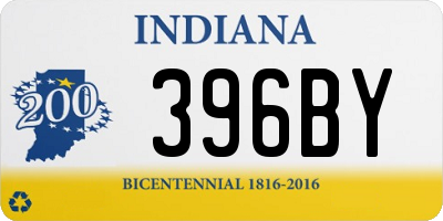 IN license plate 396BY