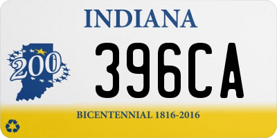 IN license plate 396CA