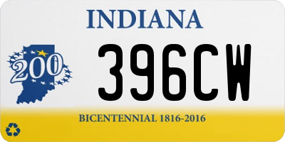 IN license plate 396CW