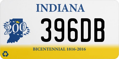 IN license plate 396DB