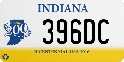 IN license plate 396DC