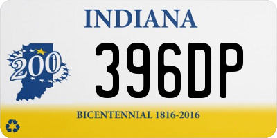 IN license plate 396DP