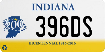 IN license plate 396DS