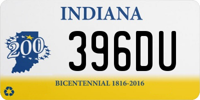 IN license plate 396DU