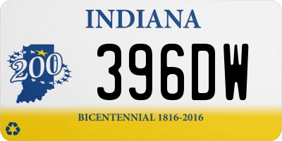 IN license plate 396DW