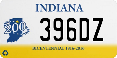 IN license plate 396DZ