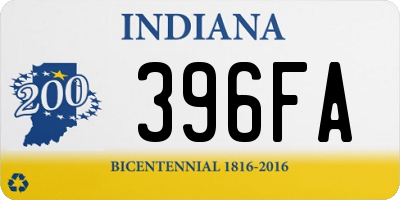 IN license plate 396FA