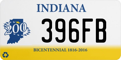 IN license plate 396FB