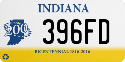 IN license plate 396FD