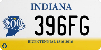 IN license plate 396FG