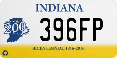 IN license plate 396FP