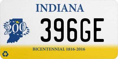 IN license plate 396GE