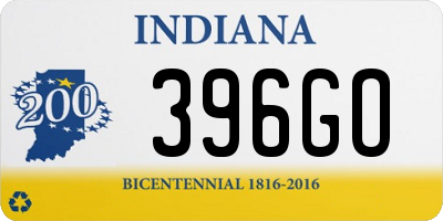 IN license plate 396GO