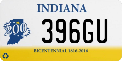 IN license plate 396GU