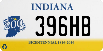 IN license plate 396HB