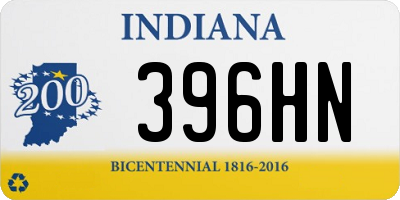 IN license plate 396HN