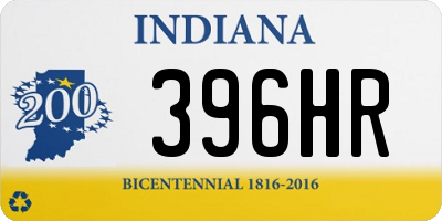 IN license plate 396HR