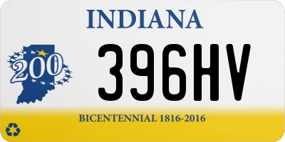 IN license plate 396HV