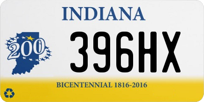 IN license plate 396HX