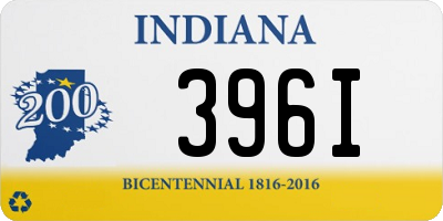 IN license plate 396I