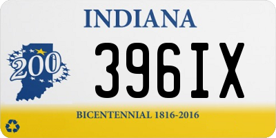 IN license plate 396IX