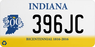 IN license plate 396JC