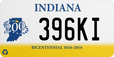 IN license plate 396KI