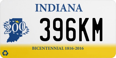 IN license plate 396KM