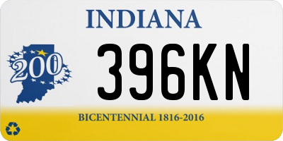 IN license plate 396KN