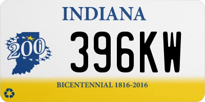 IN license plate 396KW