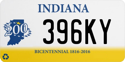 IN license plate 396KY